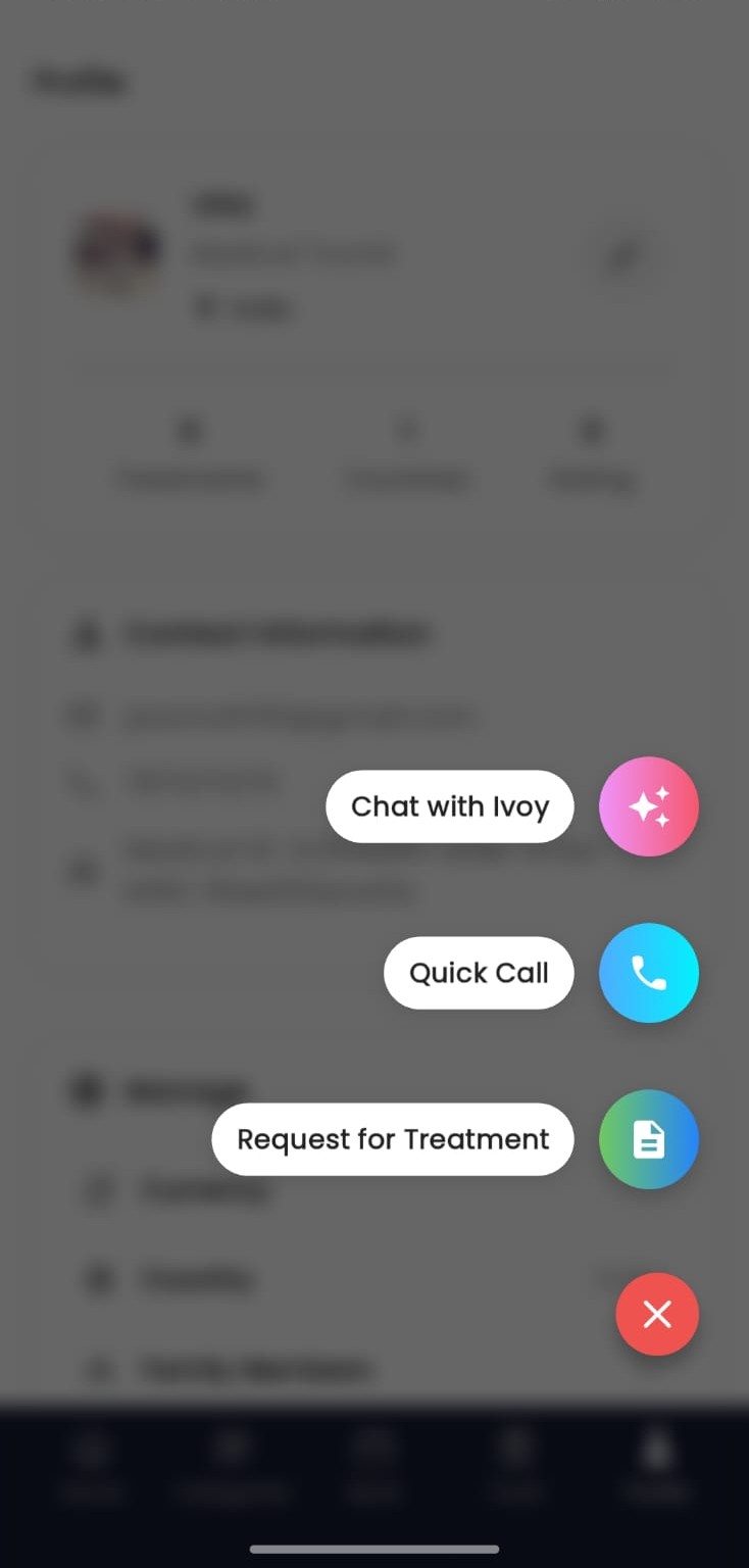 Medivoy Medical Tourism App Interface