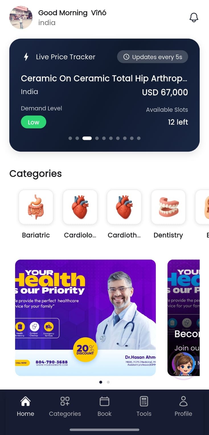 Medivoy Medical Tourism App Interface