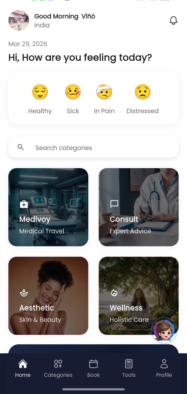 Medivoy Medical Tourism App Interface